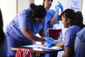 students in phlebotomy classes 