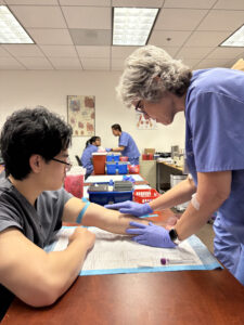 Students in phlebotomy class